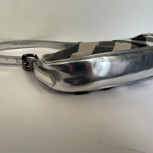 Burberry small shoulder bag like new, gray and silver