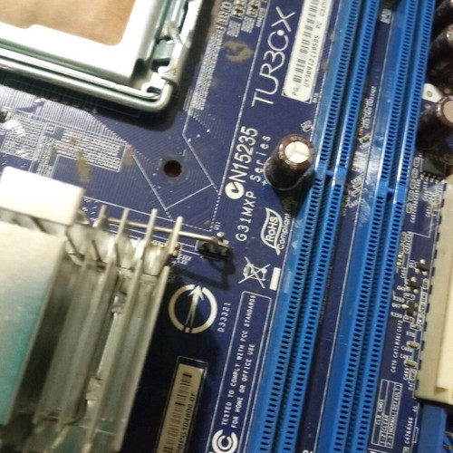 Motherboard mobo used with dual-core CPU and cooler