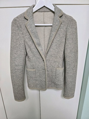 Zara jacket like new, size XS, gray and beige, wool