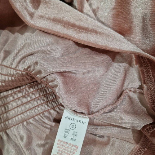 Primark pink velvet women blouse new, size S/M