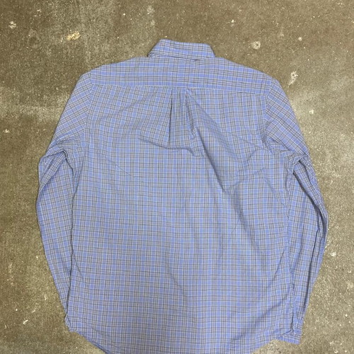 Ralph Lauren Oxford Blue White Blocked Long Sleeve Shirt, M