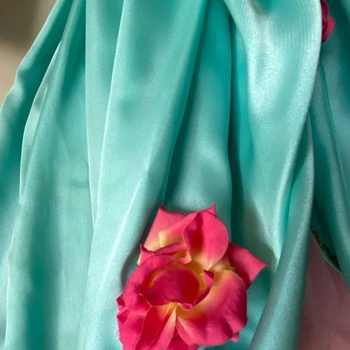 Children's carnival rose costume used, turquoise and pink