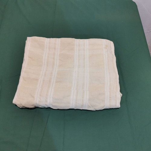 Woven bed sheet used, vintage 1930 era