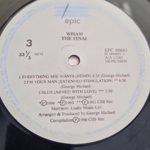 Wham!! vinyl used