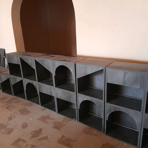 Bar back panel composition used, melamine, 4.80 meters