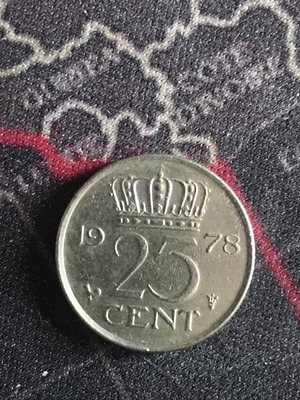 Netherlands 25 Cents 1978 coin like new