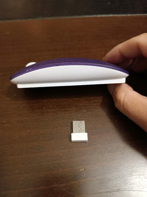 Wireless optical mouse used, plug & play