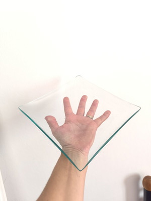 Glass square decorative plate