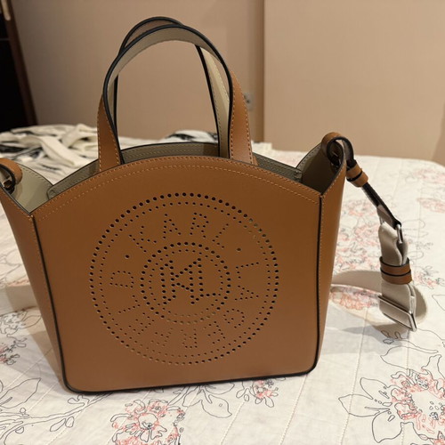 Karl Lagerfeld leather shoulder and handbag, brown