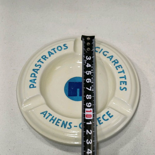 Papastratos vintage ceramic ashtray used