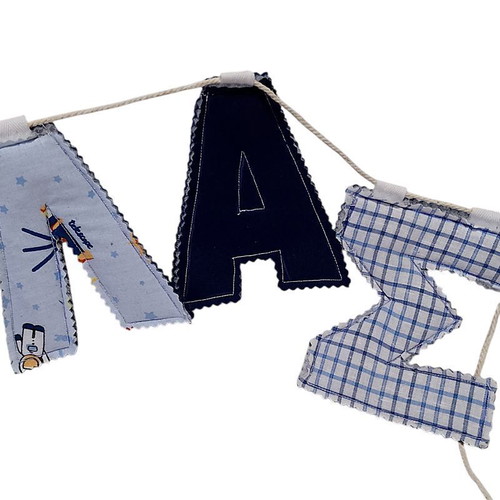 Name Banner for Boy with 7 Letters Handmade
