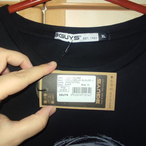 3Guys black T-shirt XL 100% cotton new