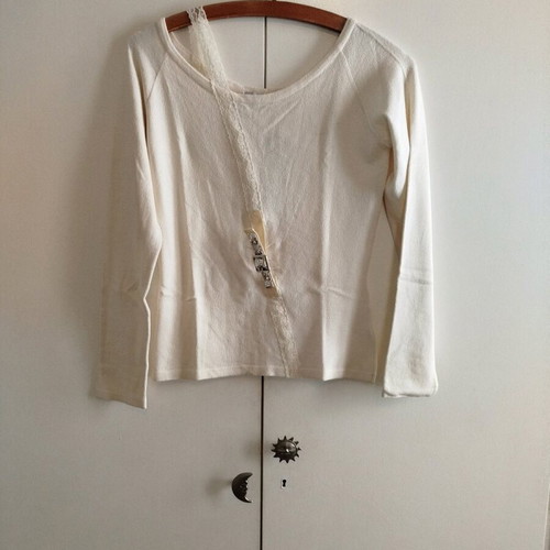 Ecru blouse with buckle size M new