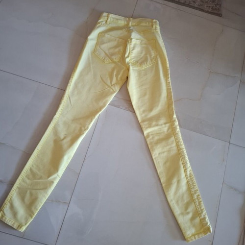 Yellow denim pants size 36 Small like new