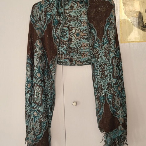 Vintage Boho Chic Scarf Pashmina like new, 90% viscose