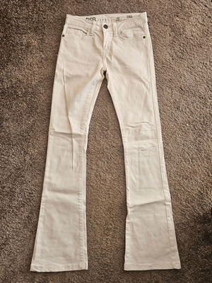 Bsb White Elastic Flared Jeans like new, size XS