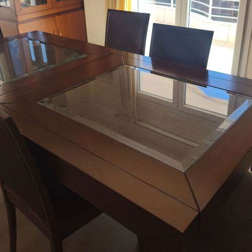 Living room and dining furniture set like new, solid wood