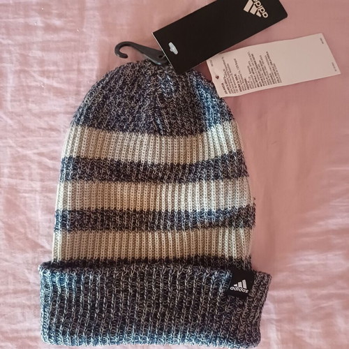 Adidas 3S Woolie hat new, size small, striped design