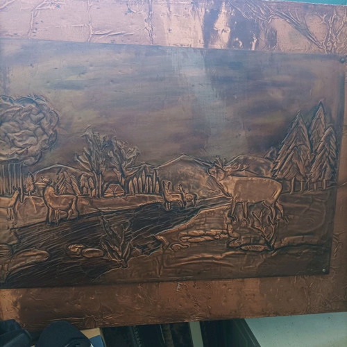 Chalcography painting used with depicted subject