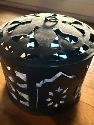 Vintage Metal Lantern Moroccan Oriental Style used