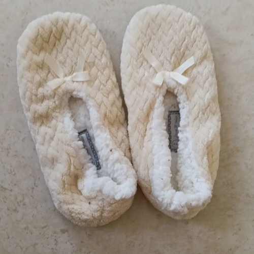 Women's warm slippers used, beige, size 39