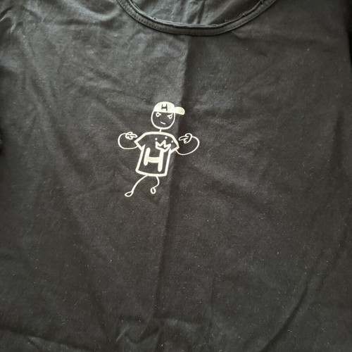 Unisex black T-shirt one size