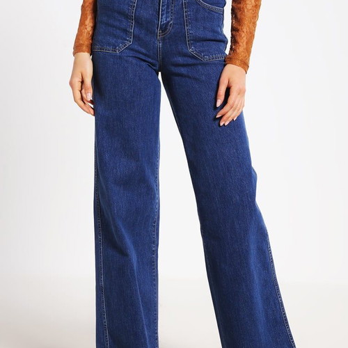 Dr Denim Bisset Wide Leg Jeans like new, blue, size 27/32