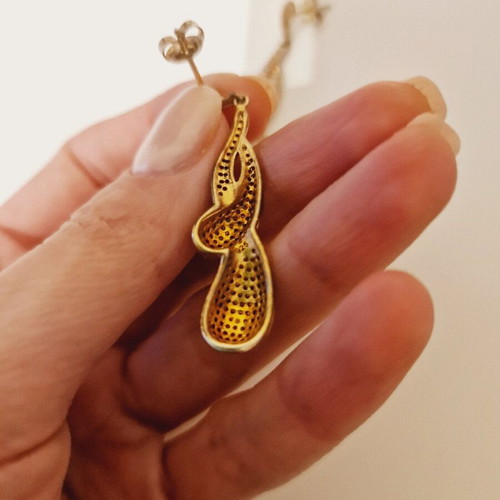 925 Silver Gold Plated Earrings like new