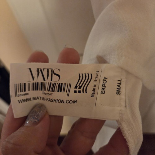 Matis white sleeveless blouse, small