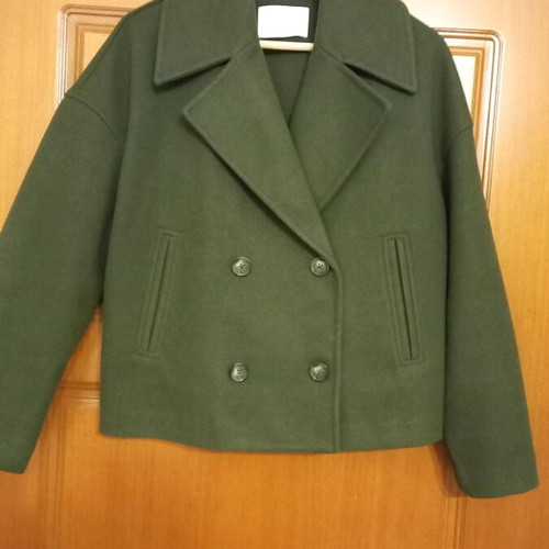 Stradivarius short cross jacket green like new
