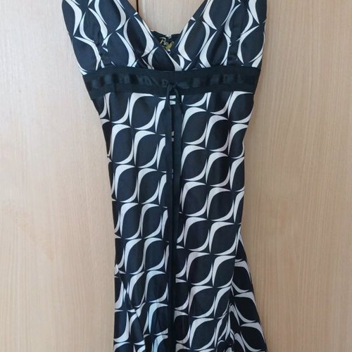 Summer women's dress evening like new, A-Style black and white, size M