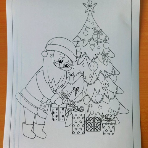 Christmas printable A4 drawings set of 8, new