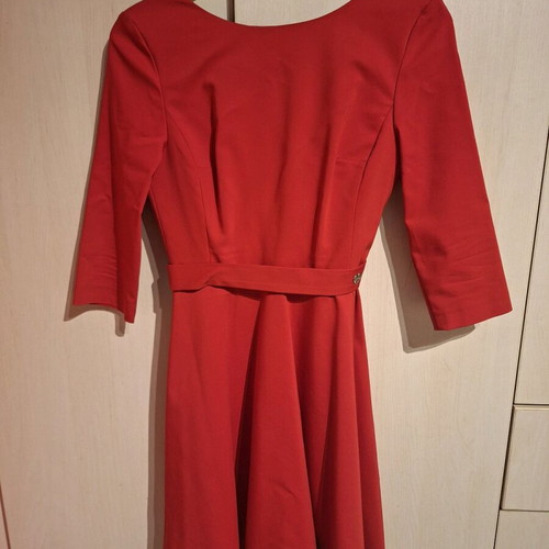 Spell red dress with sleeve, open back and bow like new size M-L