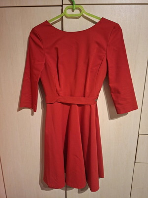 Spell red dress with sleeve, open back and bow like new size M-L