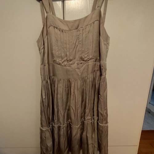 Milla Midi Dress like new, gold taupe, size Large