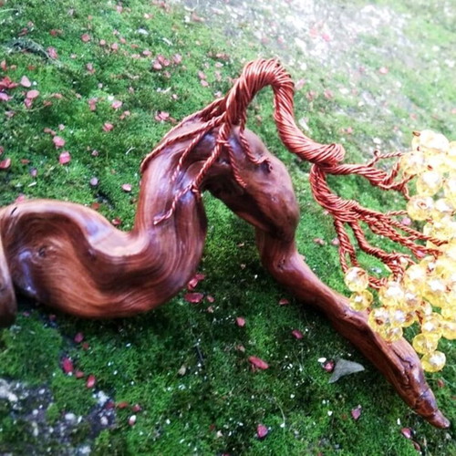 Bonsai wire tree on olive branch new