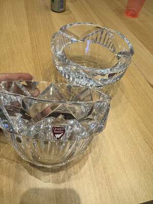 Orrefors Sweden crystal vases new, sold together
