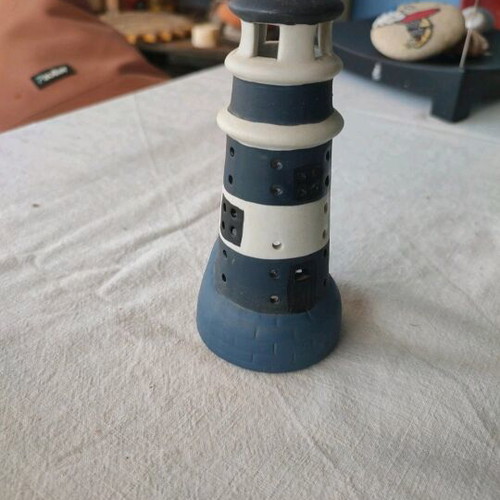 Decorative ceramic tealight lighthouse like new