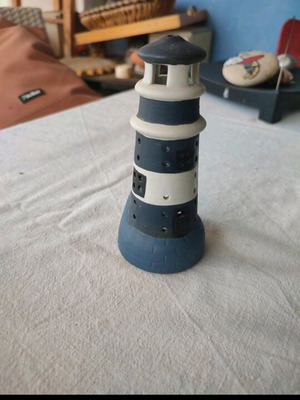 Decorative ceramic tealight lighthouse like new