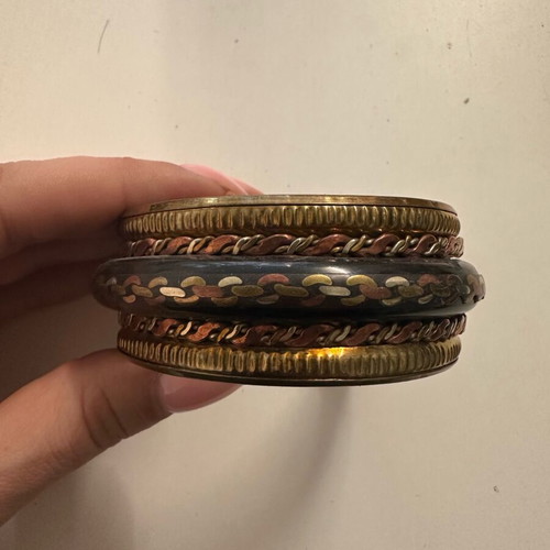 Vintage wide bracelet used, multicolored