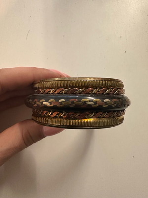 Vintage wide bracelet used, multicolored