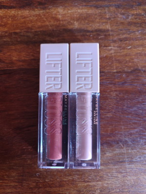 Lifter gloss Maybelline set like new, two shades Rust and Stone