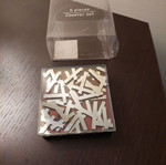 Glass non-slip coasters like new, set of 6 pieces
