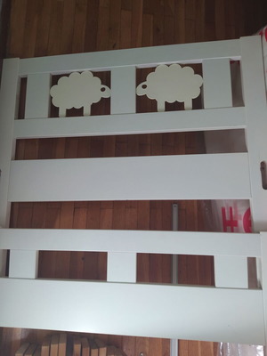 IKEA Kritter children's bed used 70x160 cm with guardrail and foam mattress