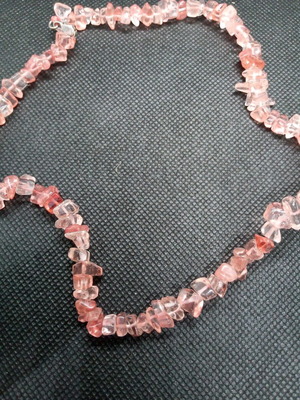 Rose quartz necklace 40 cm new