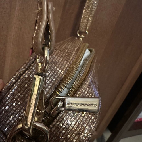 Fornarina crossbody bag like new, gold glitter