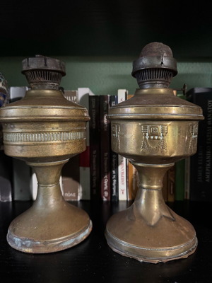 Retro lamps used, set of two