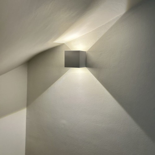Modern aluminum indoor ceiling light with yellow lighting