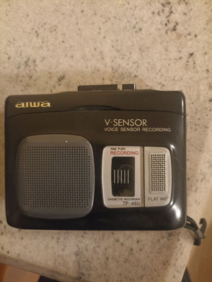 Aiwa TP 460 voice sensor recording cassette player, non working, used
