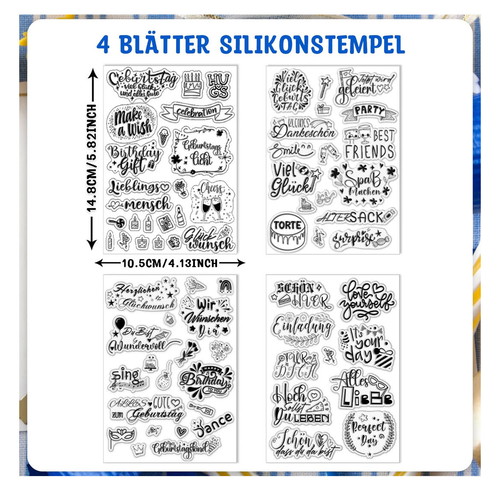 Transparent Stamp Sets for DIY Crafts Party Celebration Theme